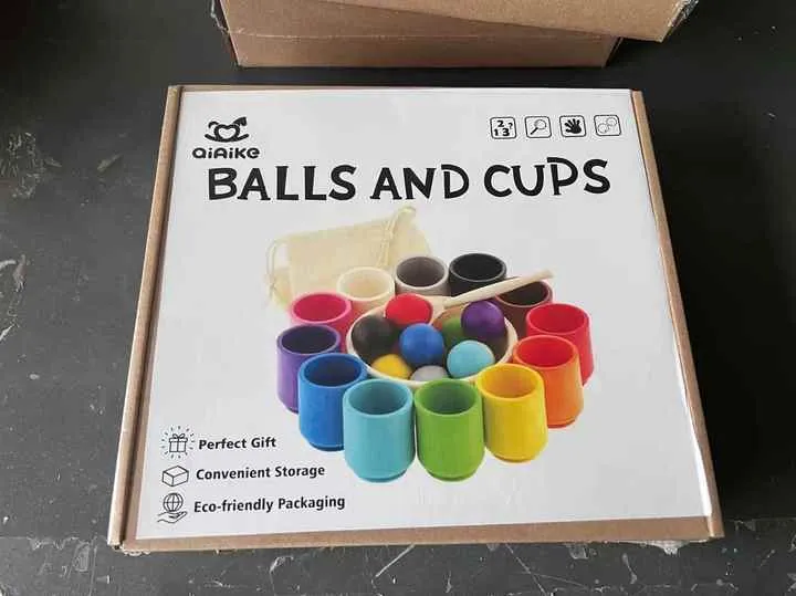 مواد مونتيسوري لعبة فرز خشبية جديدة مرحلة ما . Montessori Materials New Wooden Sorting