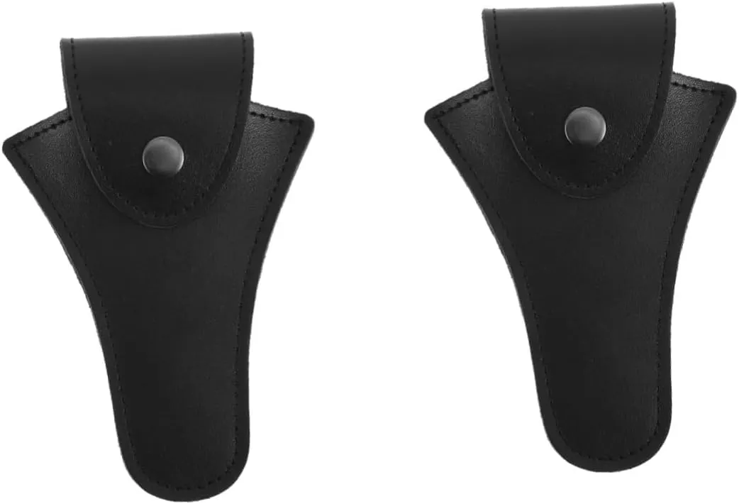 1 PC Portable Cowhide Musical Instrument Protection Bag Durable Black Pouch for Mouthpieces Keys and Accessories Lightweight and Convenient Storage for Musicians