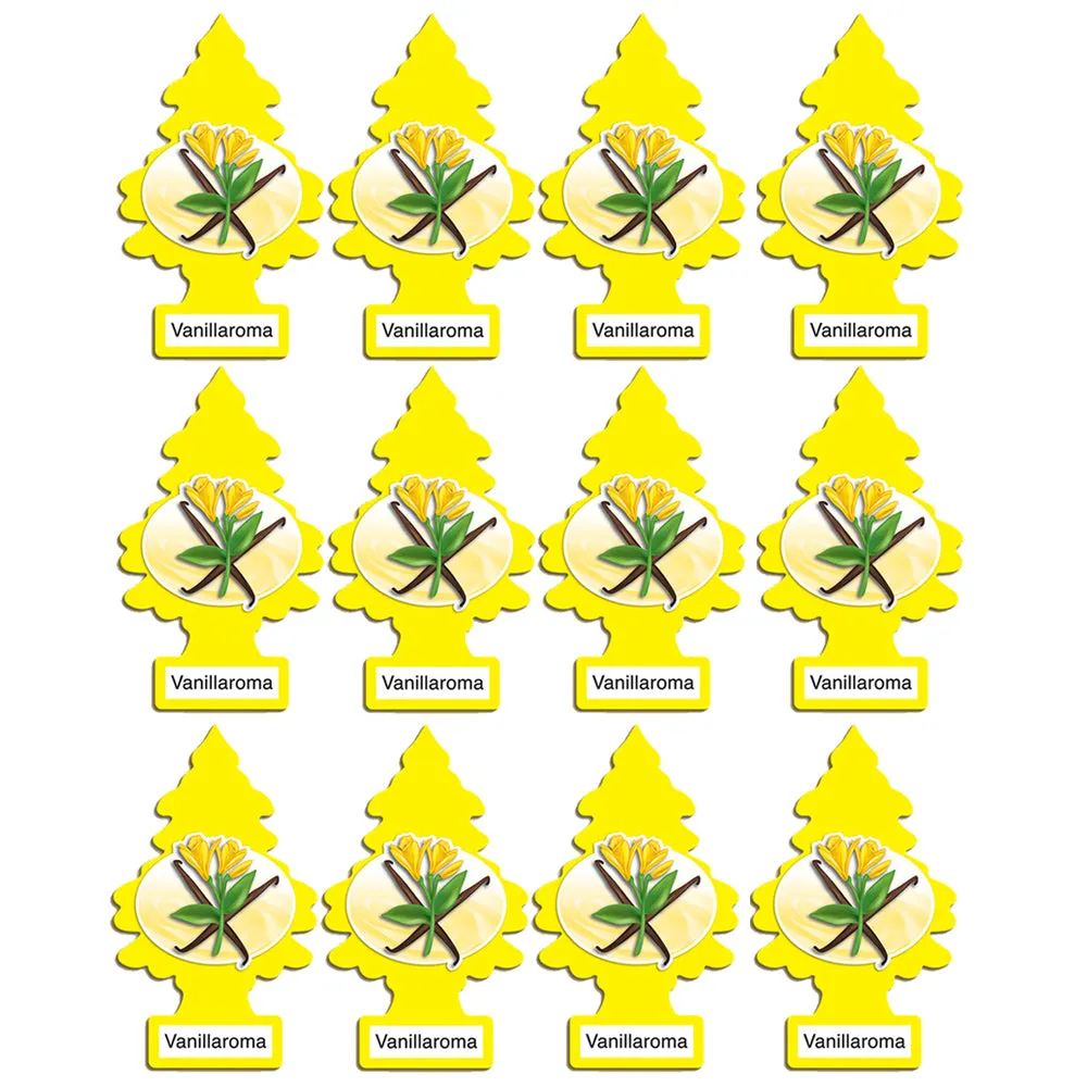 12 Little Trees Car Air Freshener Vanilla Scent Hanging Auto RV Home Office Room