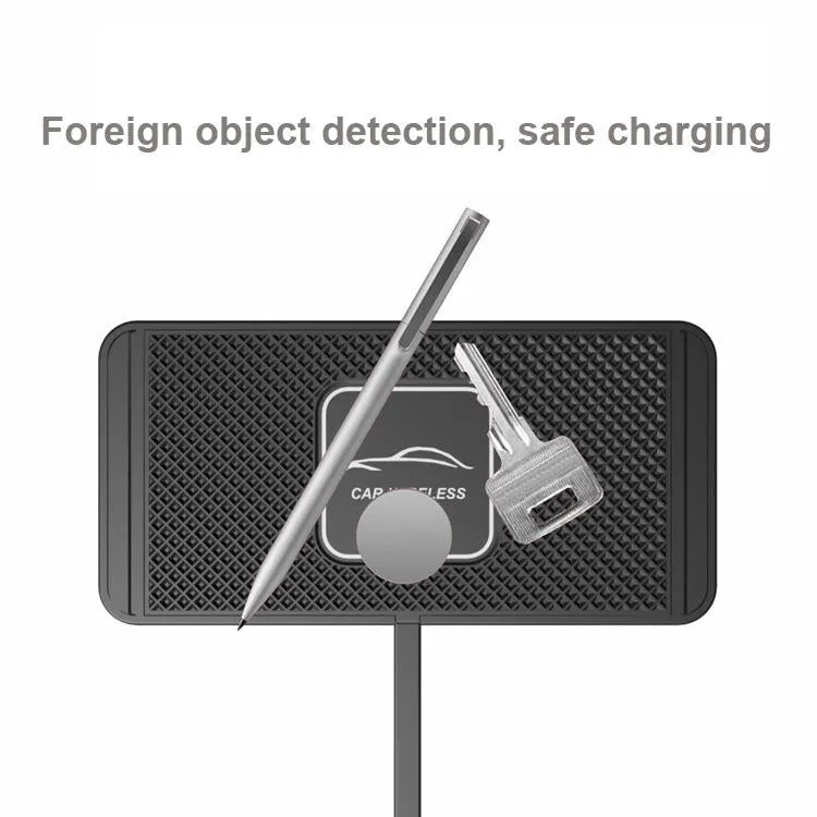 15w Qi Car Wireless Charging Pad - 30cm Short Cable Anti-skid