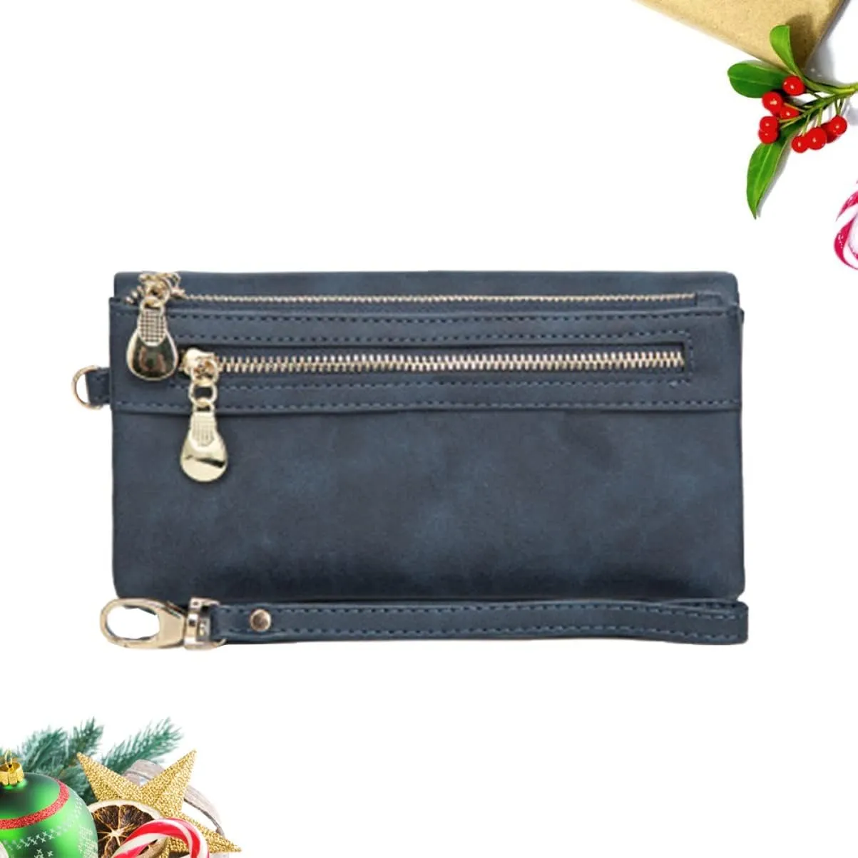 2pcs Clutch Bag Phone Holder Leather Wallet Women Purse Convenient Money Clips Long Clutch Wallet Purse