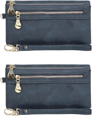 2pcs Clutch Bag Phone Holder Leather Wallet Women Purse Convenient Money Clips Long Clutch Wallet Purse