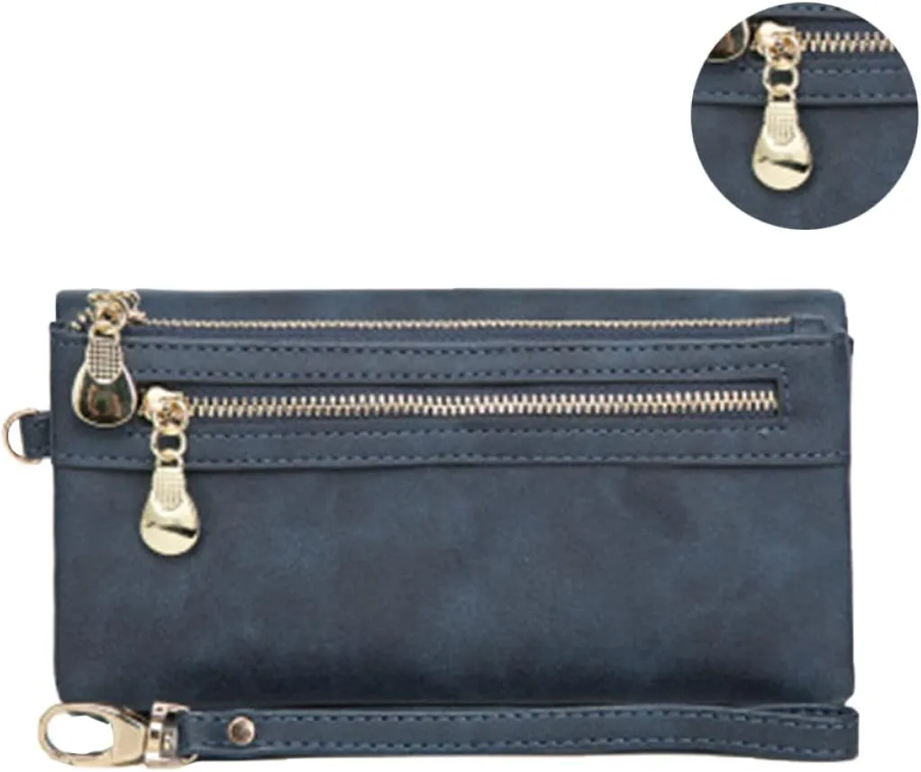 2pcs Clutch Bag Phone Holder Leather Wallet Women Purse Convenient Money Clips Long Clutch Wallet Purse