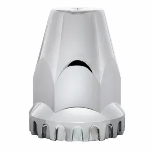 33mm Chrome Plastic Original Nut Cover with Flange - Push-On