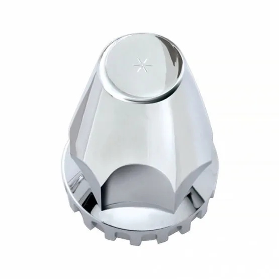 33mm Chrome Plastic Original Nut Cover with Flange - Push-On