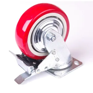 5-inch Industrial Caster Wheels | Swivel with Brake Locking | Castor Wheels Cart Furniture Workbench