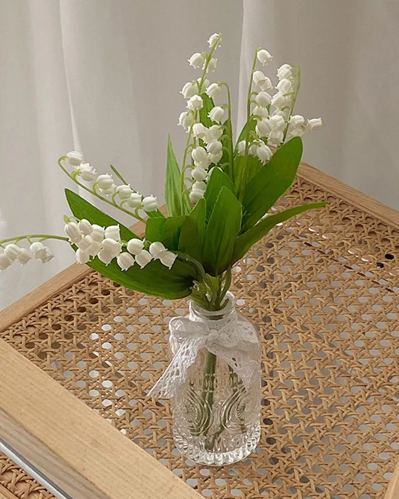 7Pcs Artificial Lily of the Valley Flower Benchmark Bouquets Decoration