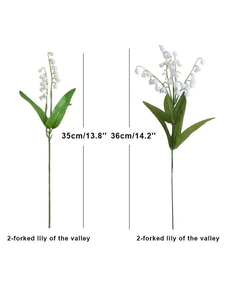 7Pcs Artificial Lily of the Valley Flower Benchmark Bouquets Decoration