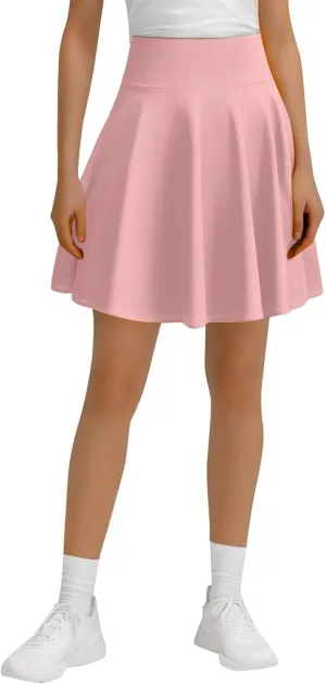 A Line Midi Skirt for Women Versatile 45CM Pleated Half Skirt Fashionable Flared Dress Skirt Non See ThroughDesign