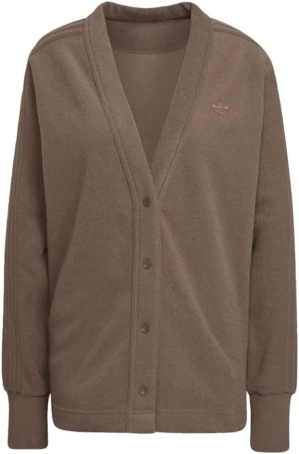 adidas Originals Womens Winterease Cardigan, Trace Brown, Small
