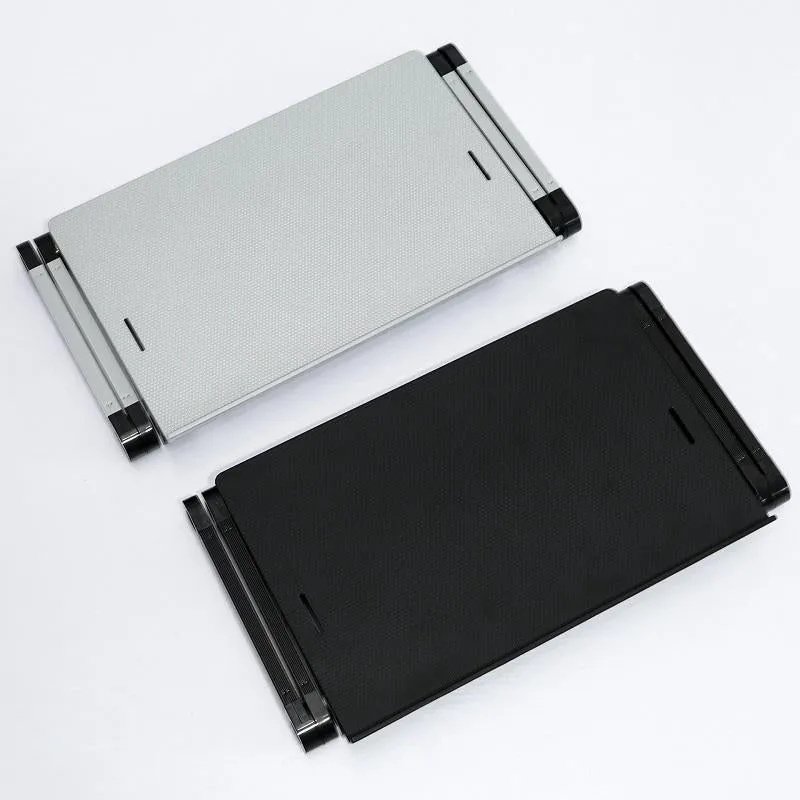 Adjustable Folding Laptop Desk with Mouse Board - Silver