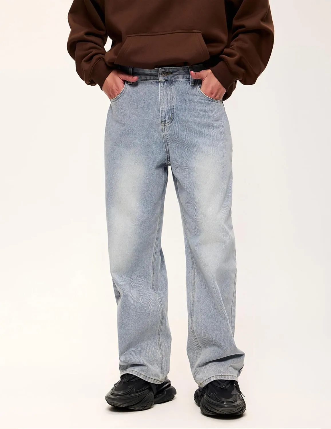 Aelfric Eden Women Wide Leg Jeans High Waist Baggy Jeans Vintage Loose Boyfriend Mens Unisex Streetwear Y2K Denim Pants