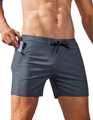 AI'MAGE Men's Swim Trunks Quick Dry Swim Briefs Sexy Bathing Suit Zip Pockets Swimwear with Mesh Lining