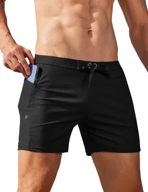 AI'MAGE Men's Swim Trunks Quick Dry Swim Briefs Sexy Bathing Suit Zip Pockets Swimwear with Mesh Lining