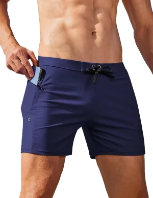 AI'MAGE Men's Swim Trunks Quick Dry Swim Briefs Sexy Bathing Suit Zip Pockets Swimwear with Mesh Lining