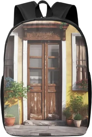 Backpack Travel Laptop Backpack for Men Women Rustic Front Door Computer Backpacks 17 inch Casual Daypack