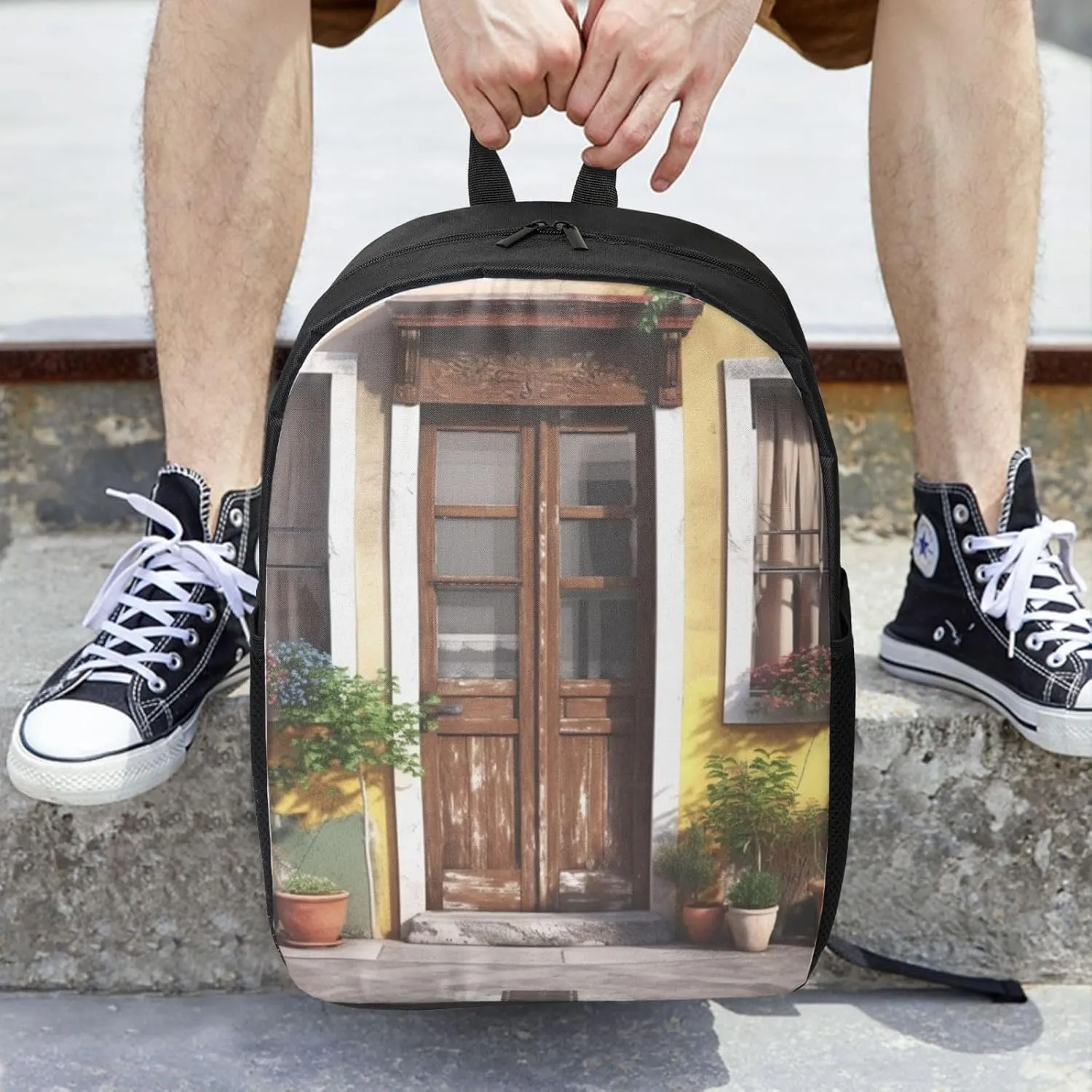Backpack Travel Laptop Backpack for Men Women Rustic Front Door Computer Backpacks 17 inch Casual Daypack