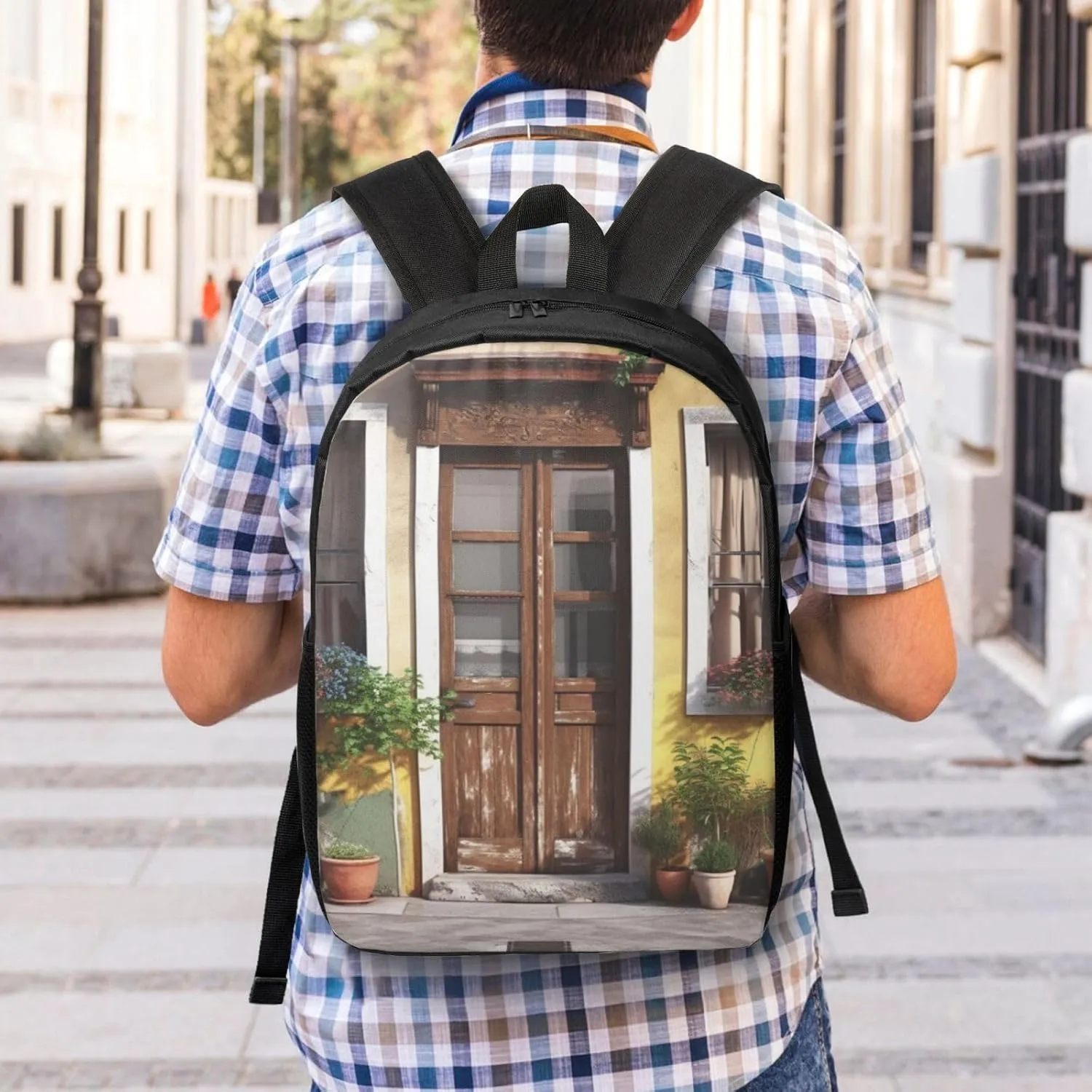 Backpack Travel Laptop Backpack for Men Women Rustic Front Door Computer Backpacks 17 inch Casual Daypack