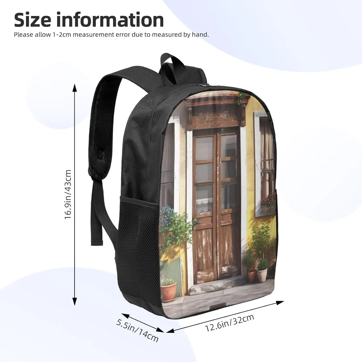 Backpack Travel Laptop Backpack for Men Women Rustic Front Door Computer Backpacks 17 inch Casual Daypack