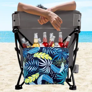 Beach Cooler Bag, Beach Chairs Cooler Bag, Zipper Closing and Detachable Hooks Suspension in Chair The Back Frame,Travel/Outdoor/Picnic/Fishing