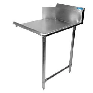 BK Resources BKCDT-72-R 72" Right Stainless Steel Clean Dish Table with Galvanized Legs