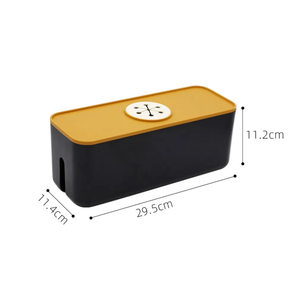 Cable Storage Box Power Strip Wire Case Anti Dust Charger Socket Organizer Tablet Phone Network Line Storage Bin Wire Management