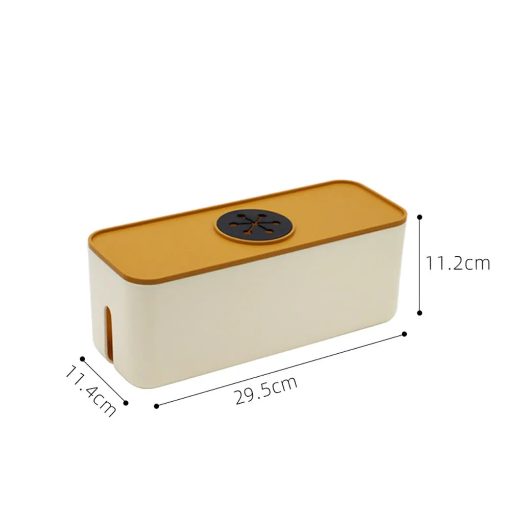 Cable Storage Box Power Strip Wire Case Anti Dust Charger Socket Organizer Tablet Phone Network Line Storage Bin Wire Management