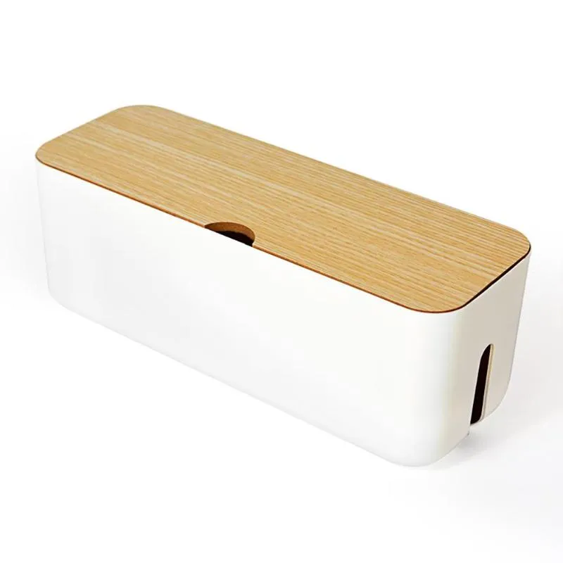 Cable Storage Box Power Strip Wire Case Anti Dust Charger Socket Organizer Tablet Phone Network Line Storage Bin Wire Management