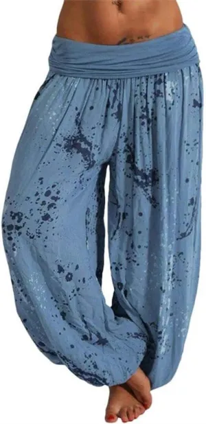 Cargo Pants Ladies Plus Loose-Size Leg Pants Ladies Casual Pants Wide Pants Women high Waist