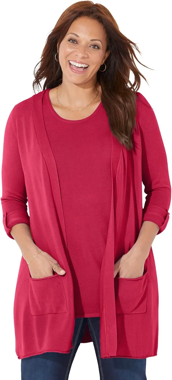 Catherines Women's Plus Size Cashmiracle Cardigan
