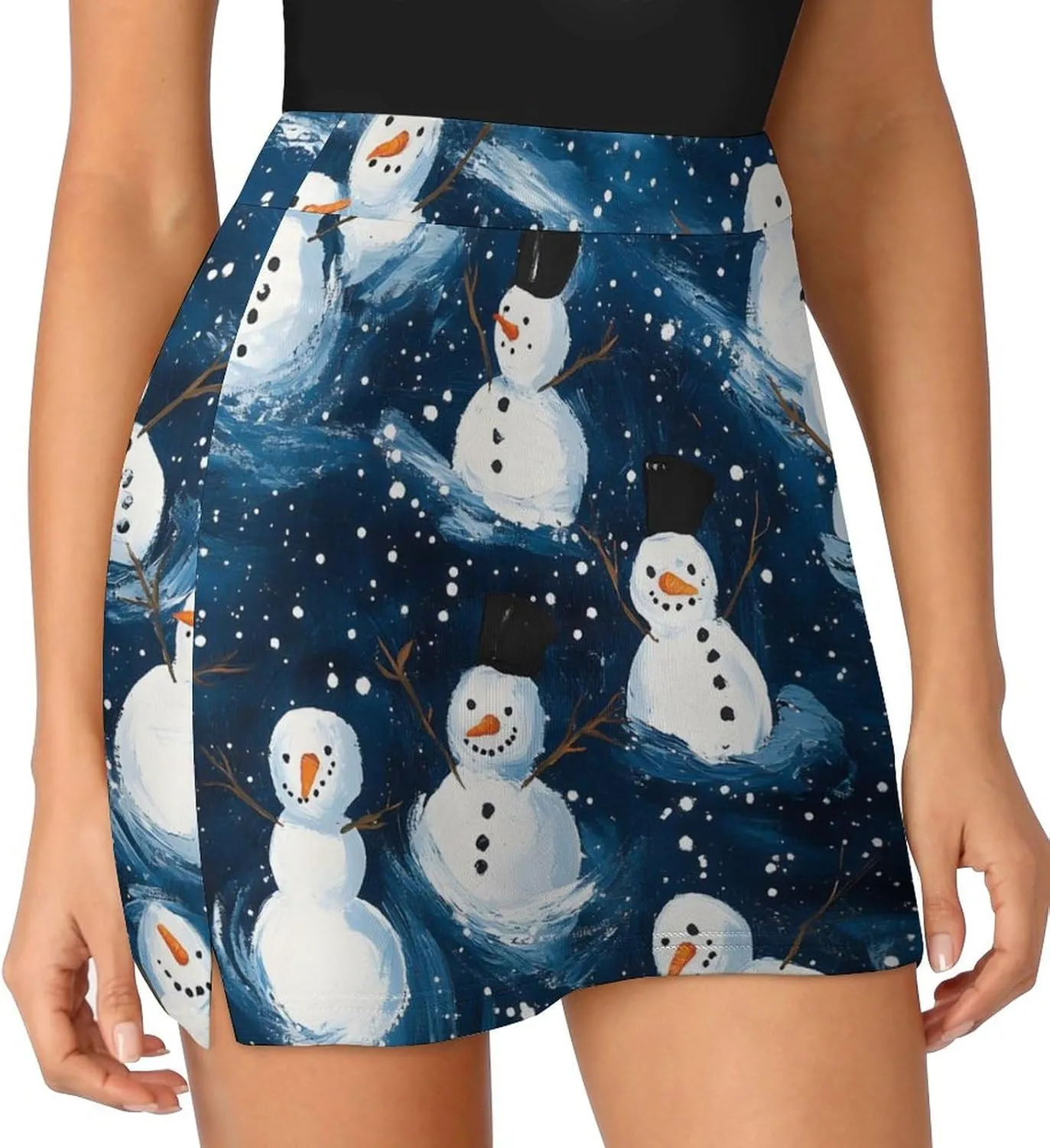 Christmas Tree Tennis Skirts for Women with Pockets High Waisted Athletic Golf Skorts Skirts A-Line Mini Short Skirt