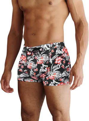 COOFANDY Men's Square Leg Swim Briefs Tight Swim Trunks Swimsuit Athletic Bathing Suit Swimwear with Liner