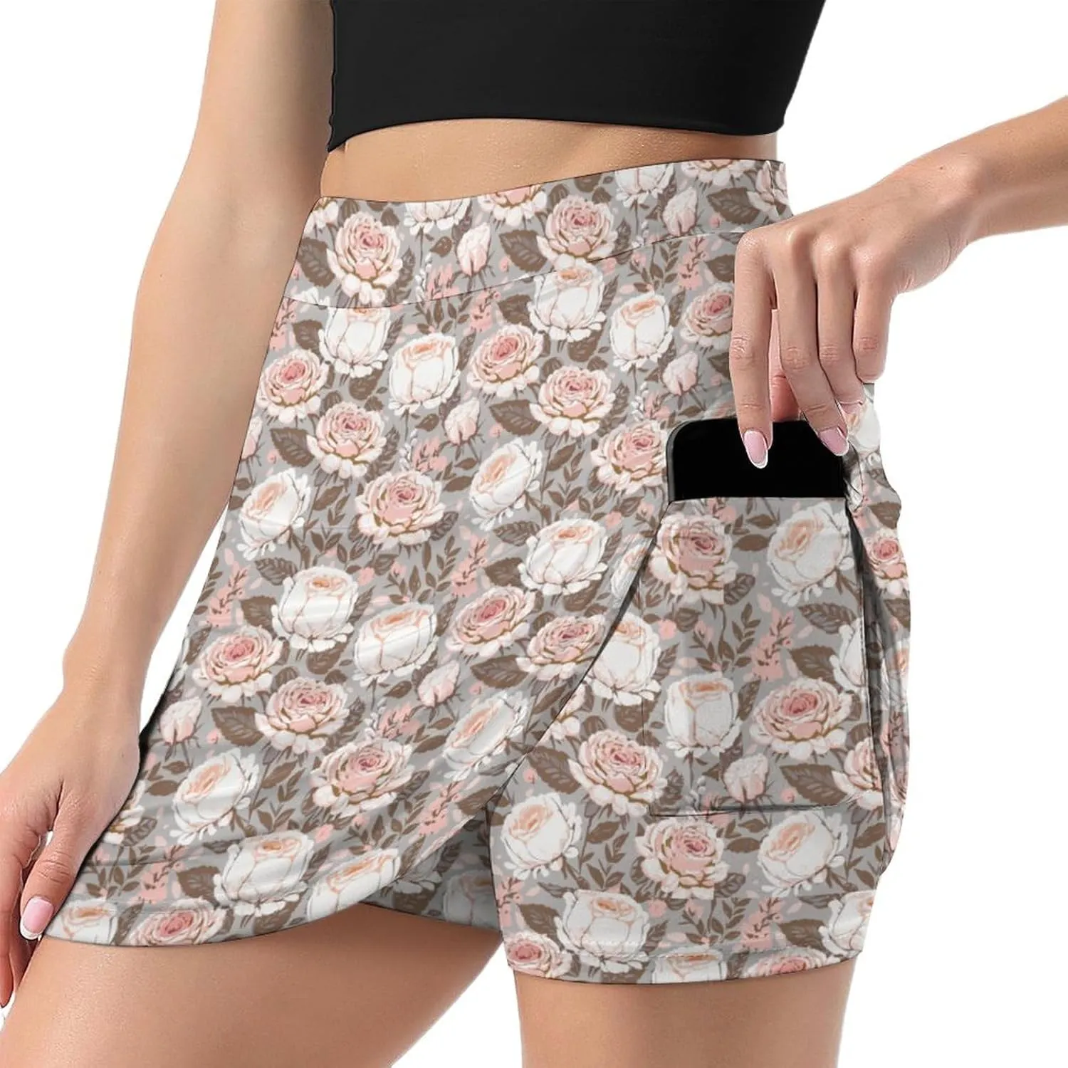 Cute Bird Pattern Mini Pleated Skirts for Women Sexy Mini Skirt Short Cargo Skirt Skater A-line Pleated Skirt
