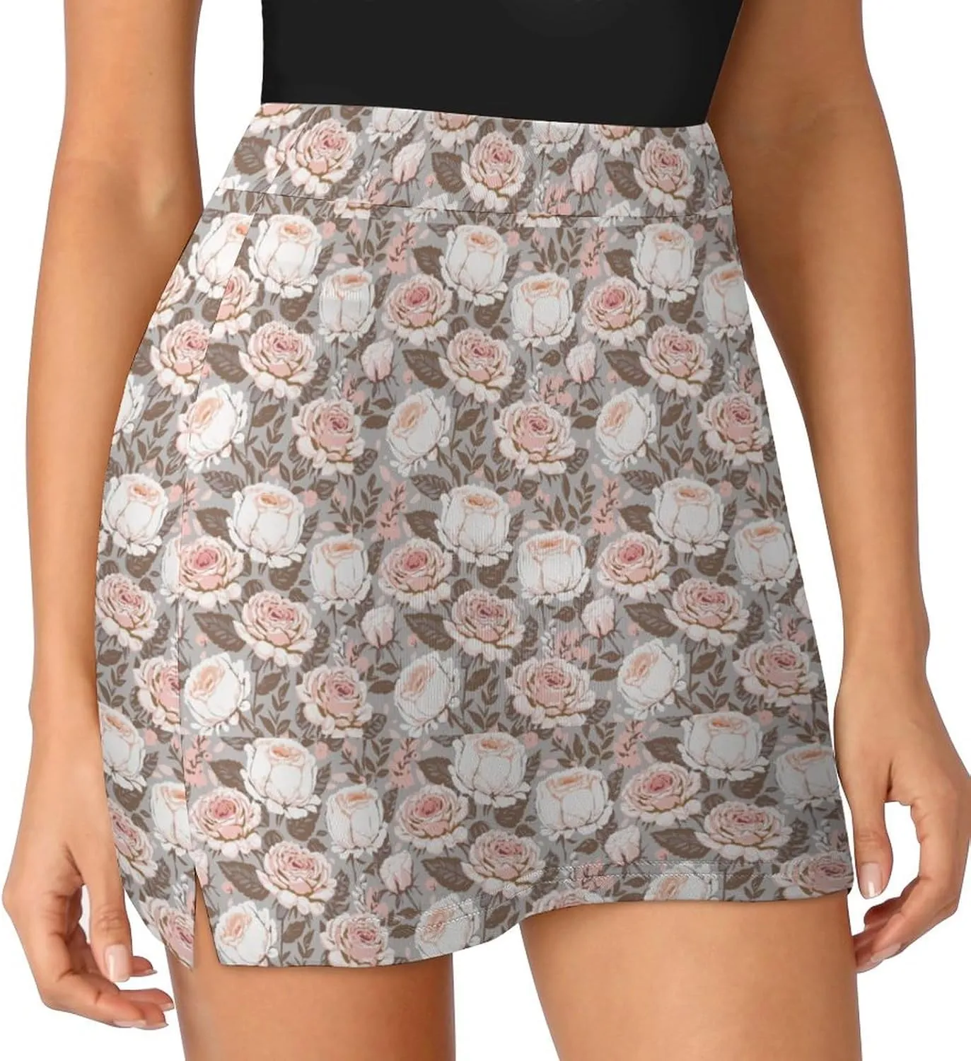 Cute Bird Pattern Mini Pleated Skirts for Women Sexy Mini Skirt Short Cargo Skirt Skater A-line Pleated Skirt