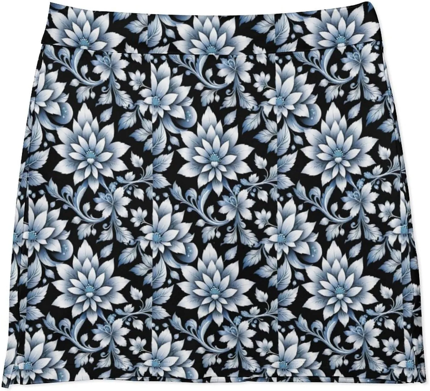 Cute Cats Pattern Tennis Skirts for Women with Pockets High Waisted Athletic Golf Skorts Skirts A-Line Mini Short Skirt