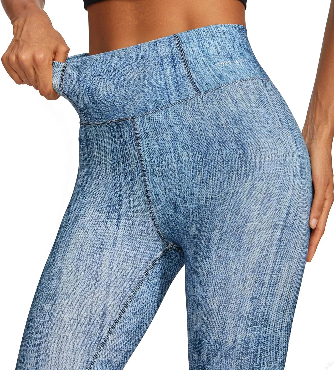 Denim Leggings for Women,High Waisted Tummy Control Stretchy Pants,Buttery Soft Butt Lifting Casual Jeans for Women.