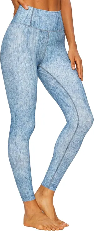 Denim Leggings for Women,High Waisted Tummy Control Stretchy Pants,Buttery Soft Butt Lifting Casual Jeans for Women.