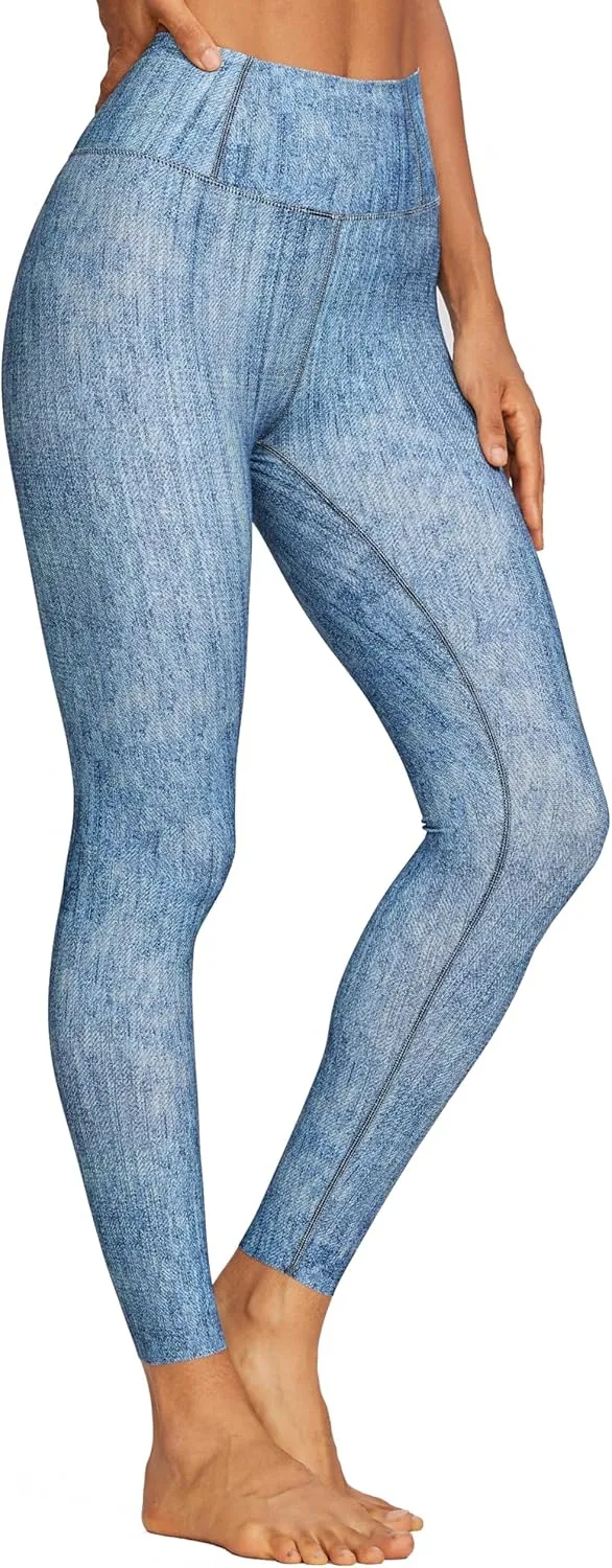 Denim Leggings for Women,High Waisted Tummy Control Stretchy Pants,Buttery Soft Butt Lifting Casual Jeans for Women.