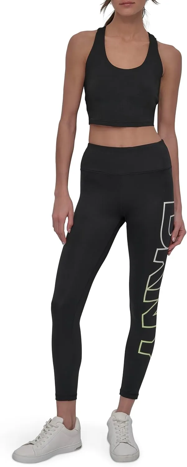 DKNY Women's Exploded Logo High Waist Balance Compression Legging