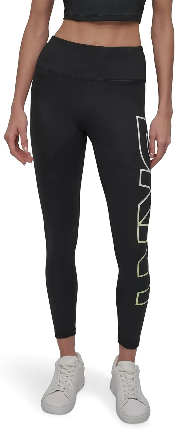 DKNY Women's Exploded Logo High Waist Balance Compression Legging