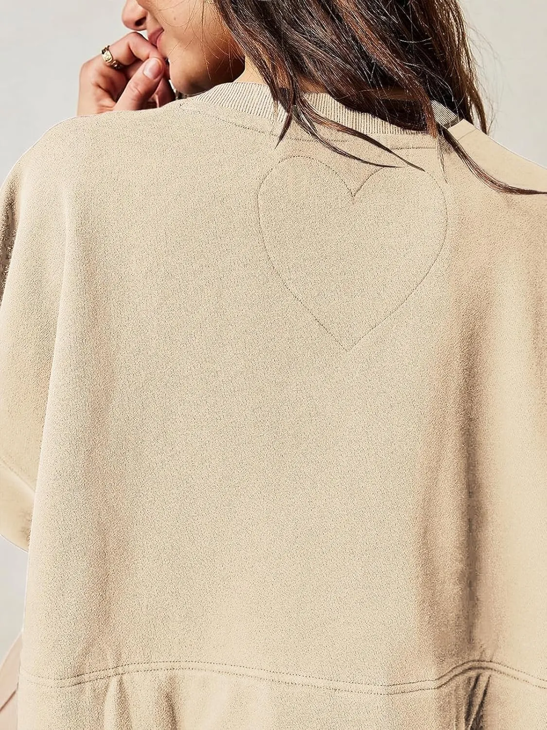 Dokuritu Sweatshirt Dress Women Crew Neck Long Sleeve Patchwork Pullover Tops Flowy Oversized Sweatshirt Mini Dress