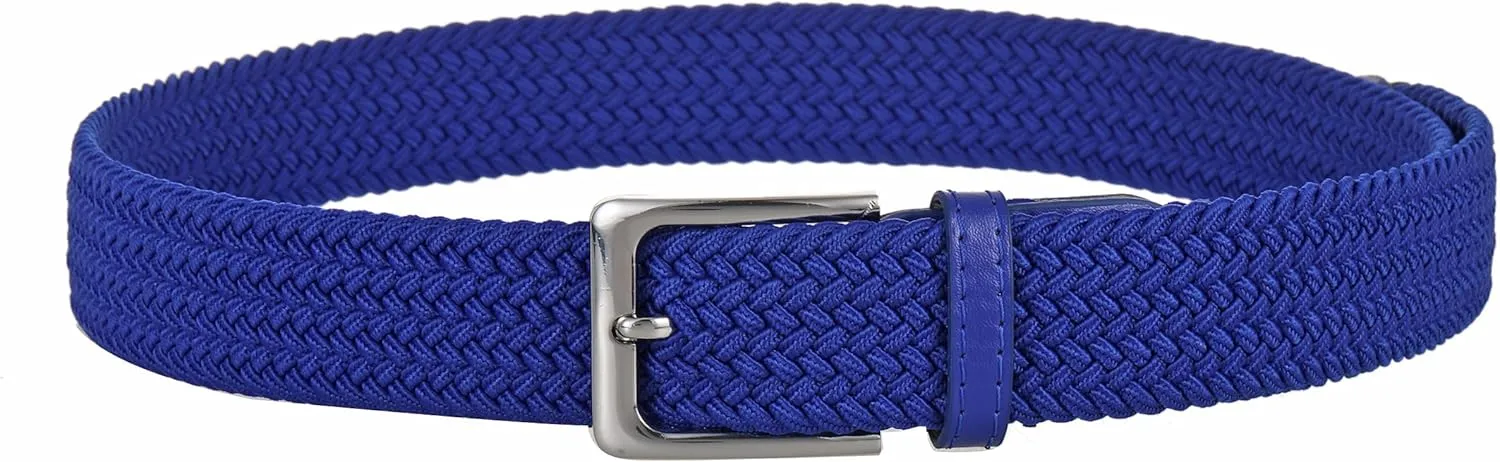 Elastic Braided Belt, 1 3/8", Woven Stretch Belt for Golf Casual Jeans Shorts Pants