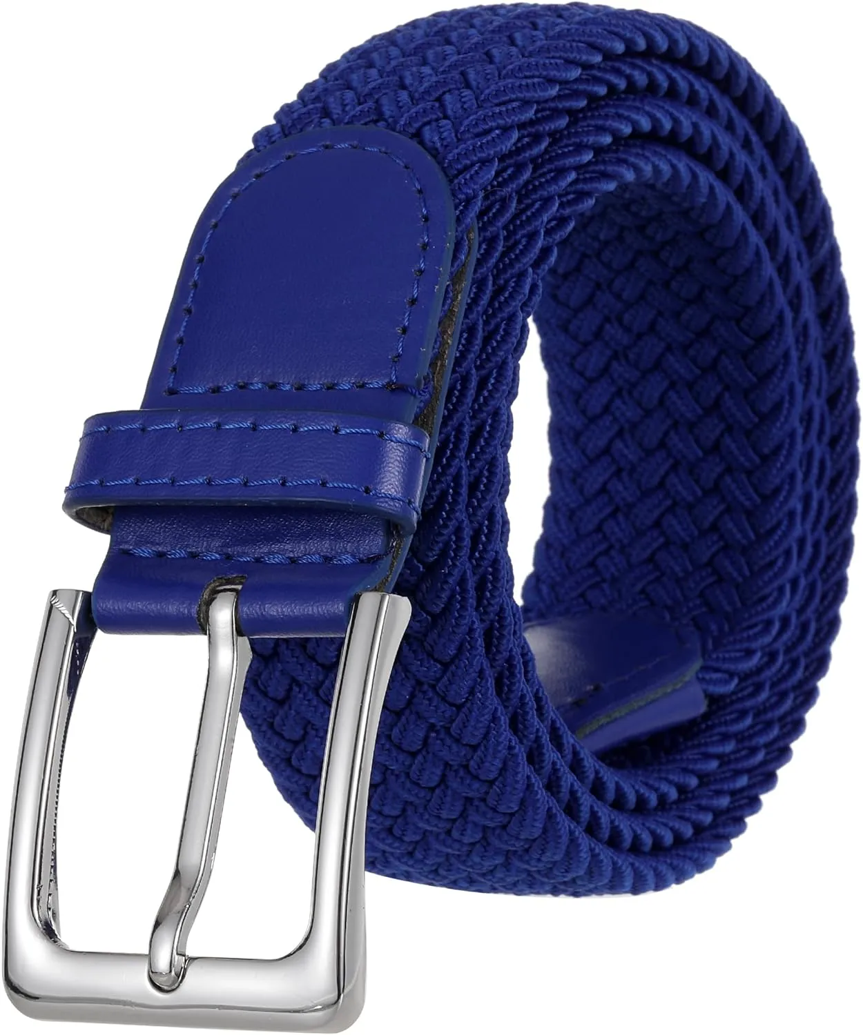 Elastic Braided Belt, 1 3/8", Woven Stretch Belt for Golf Casual Jeans Shorts Pants