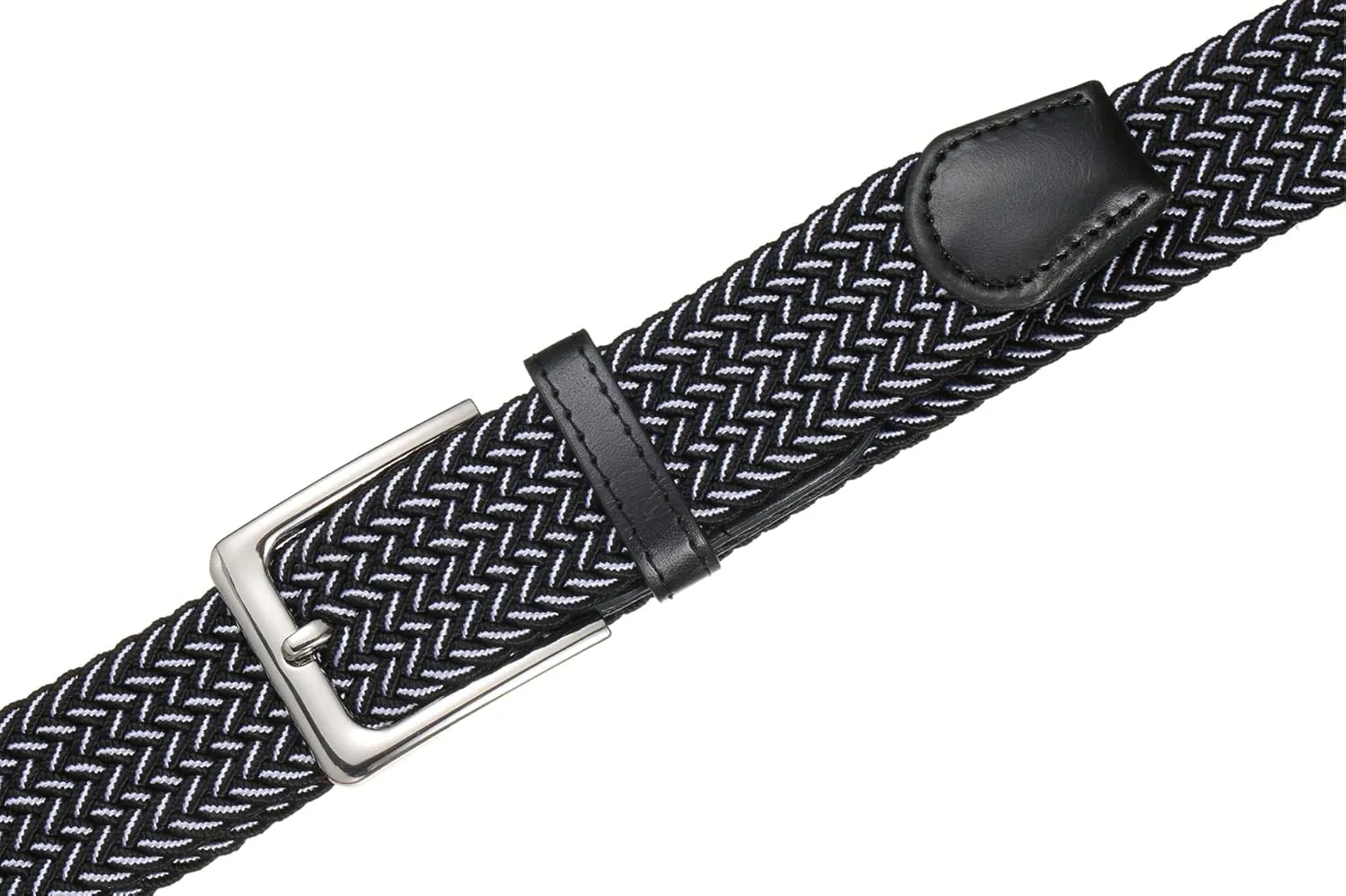Elastic Braided Belt, 1 3/8", Woven Stretch Belt for Golf Casual Jeans Shorts Pants