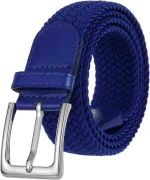 Elastic Braided Belt, 1 3/8", Woven Stretch Belt for Golf Casual Jeans Shorts Pants