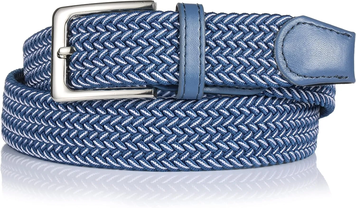 Elastic Braided Belt, 1 3/8", Woven Stretch Belt for Golf Casual Jeans Shorts Pants
