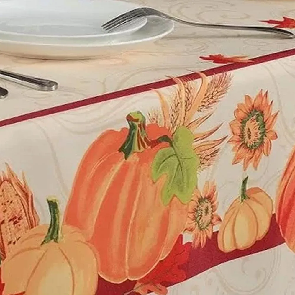 European Autumn Leaves Fabric Tablecloth
