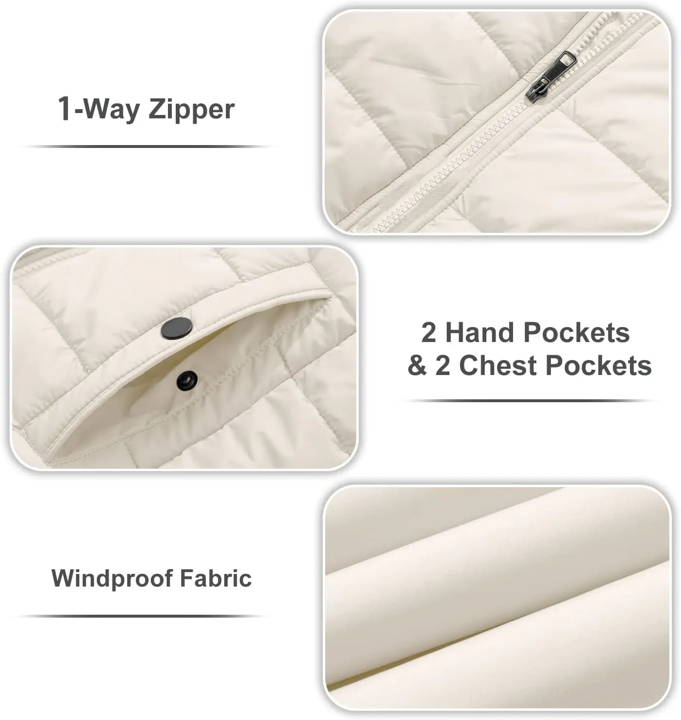FARVALUE Womens Water Resistant Winter Coat Thicken Puffer Jacket Warm Quilted Parka Padded Windbreaker with Removable Hood