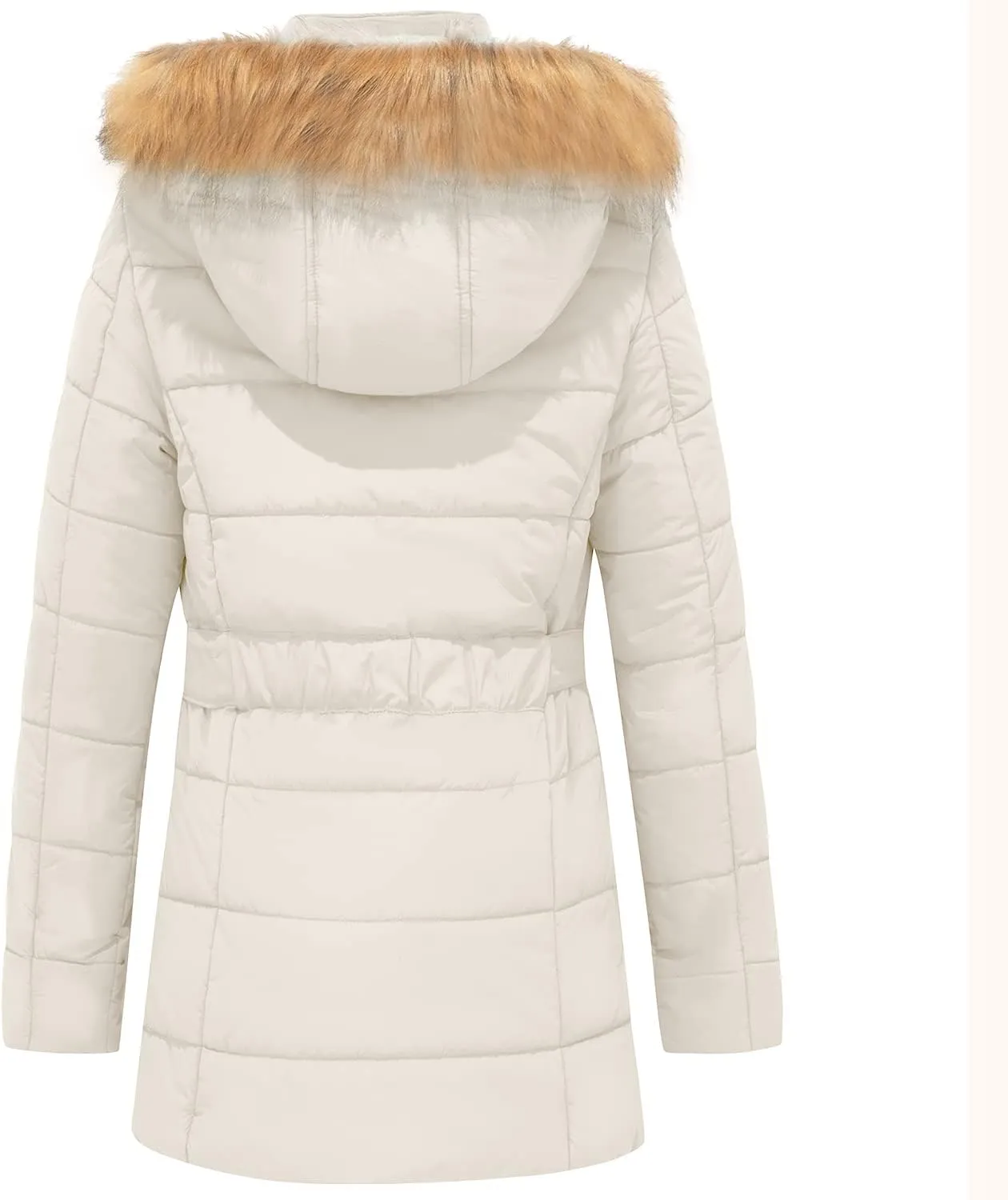 FARVALUE Womens Water Resistant Winter Coat Thicken Puffer Jacket Warm Quilted Parka Padded Windbreaker with Removable Hood