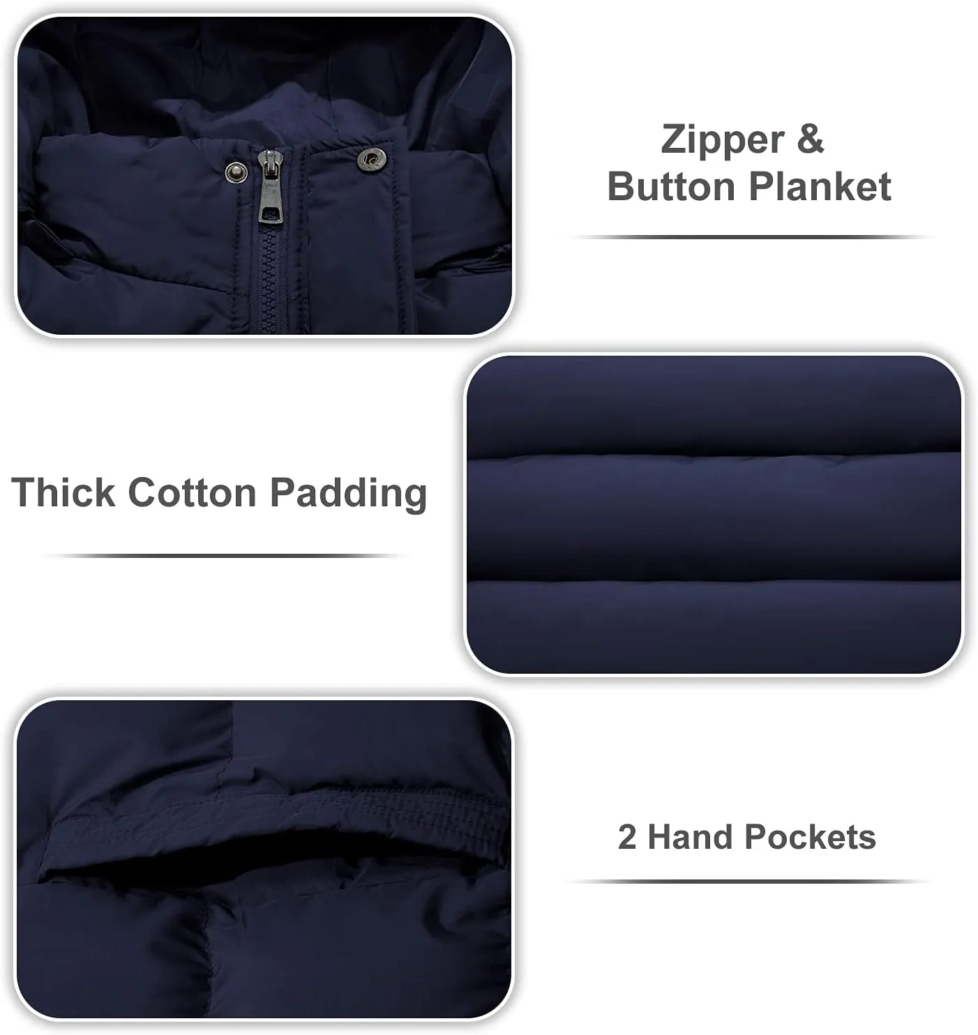 FARVALUE Women's Winter Coat Thicken Puffer Jacket Warm Bubble Coat with Removable Hood